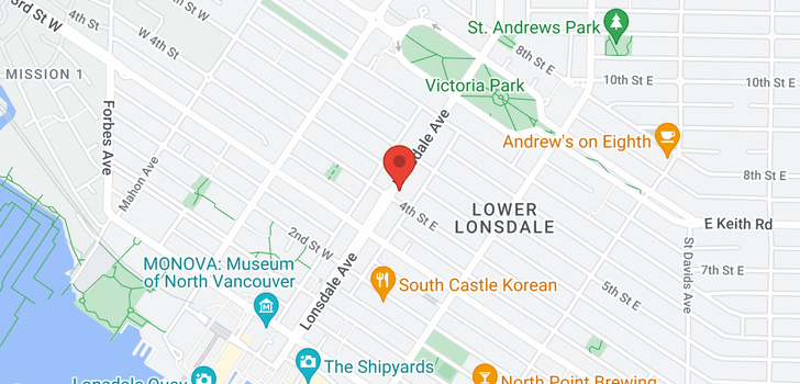 map of 414 345 LONSDALE AVENUE